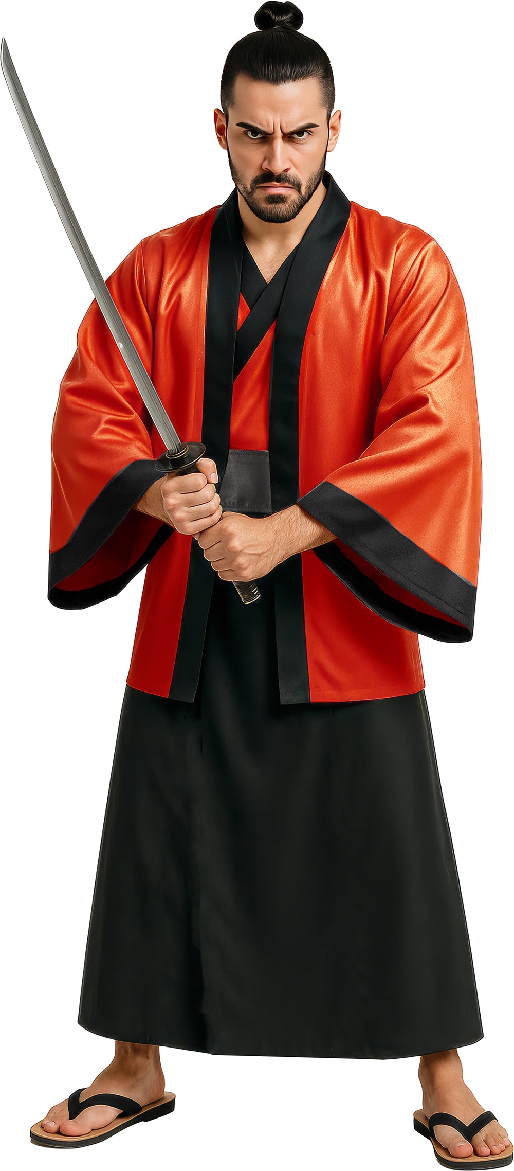 Kimono mand blå, voksen kostume